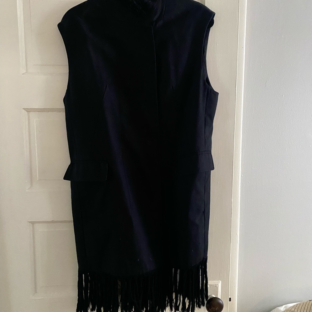 Black Philip lim wool vest with fringe. Excellent condition.